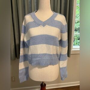 NWOT - Super soft knit sweater woman’s size small- blue and white stripe